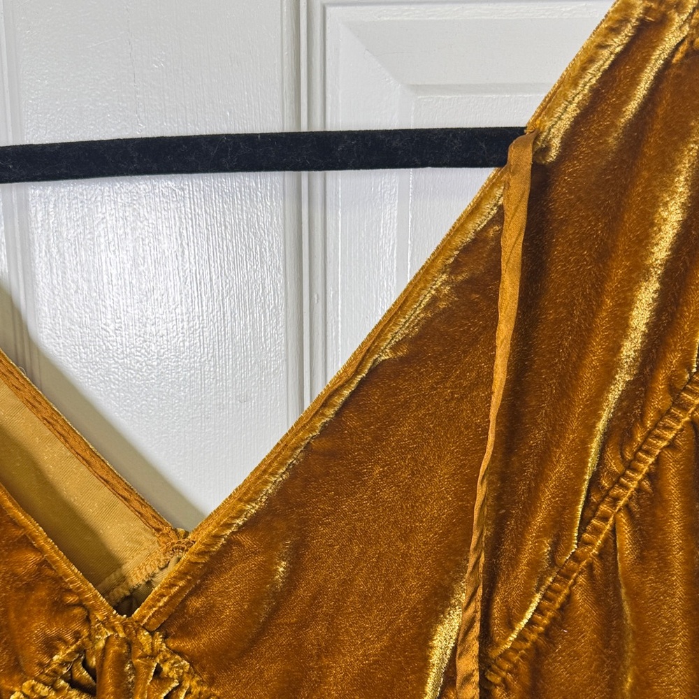 Free People Easy Street Crushed Velvet Mini Dress XS - Picture 8 of 12